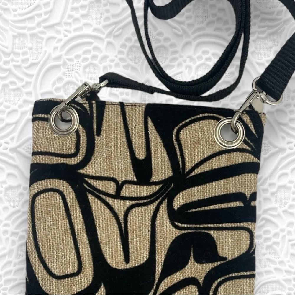Eagle Passport Crossbody Pouch by Kelly Robinson (Beige )